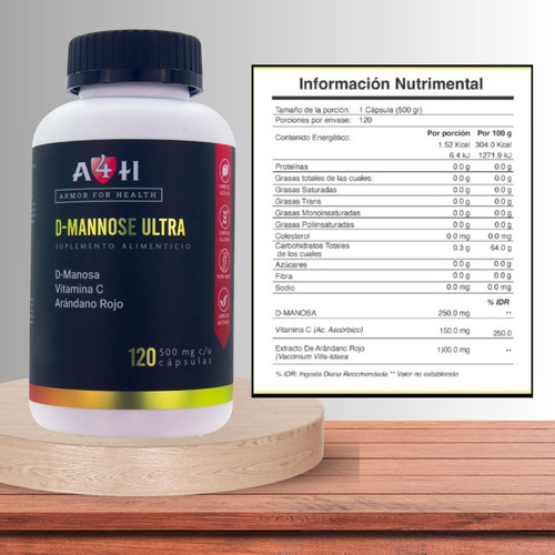 A4h Urinary Max Extracto De Arandano D Manosa Vit C 120 Caps Sabor Sin Sabor