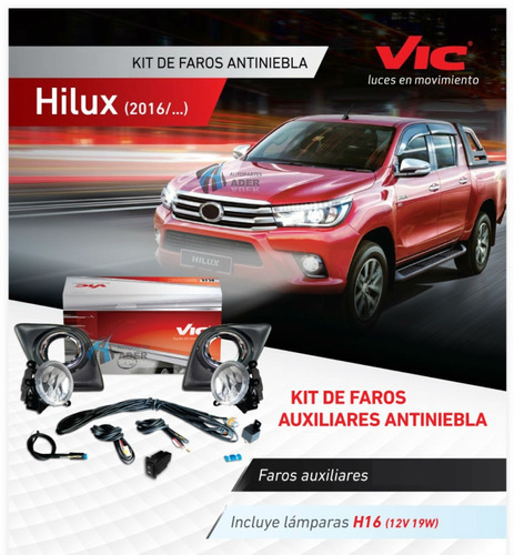 Kit Faro Auxiliar Toyota Hilux 2016 A 2018 Original Vic