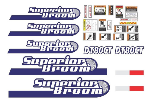 Kit De Calcomanías Para Barredora Superior Broom Dt80ct