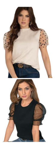 Blusa Para Mujer, Pack De 2 Unidades Moda Colombiana 