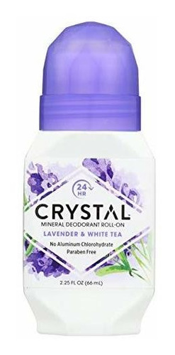 Cristal Mineral Desodorante Roll-on, Lavanda Y Té Blanco 2,2