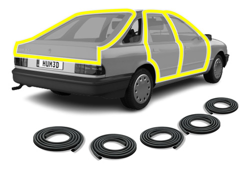 Combo Burletes De Puerta Y Baúl Ford Sierra + Regalo