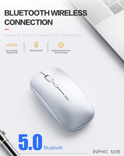 Imagen 2 de 4 de Mouse Inalambrico Para Telefonos, Tablet, Macbook Bluetooth