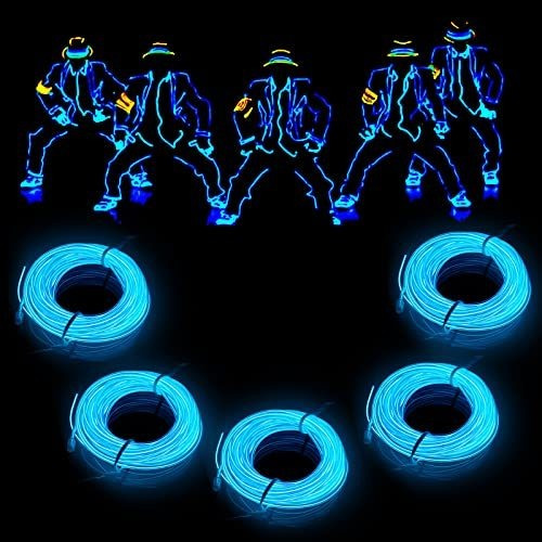 El Wire Blue, 5 En 1 Meter El Wire Neon Lights Super Nlm7k