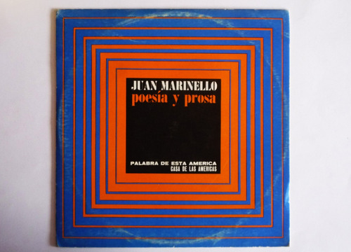 Juan Marinello - Poesia Y Prosa - Lp Vinilo Acetato