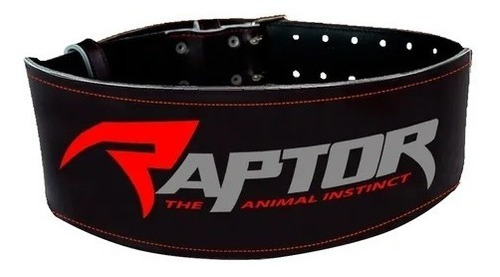 Cinto Raptor Cinturon Cuero Reforzado Hebilla Powerlifting