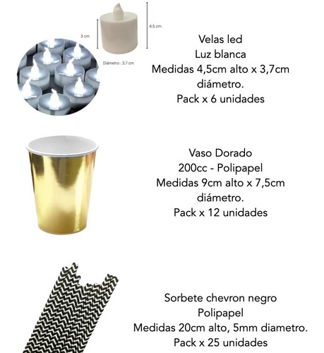 Imagen 5 de 5 de Kit Decoración Mesa Navidad Año Nuevo Set Navideño Fiestas