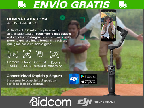 Imagen 3 de 10 de Estabilizador De Cámaras Y Celular Dji Osmo Mobile 6 Trípode