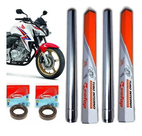 Tubo Interno Bengala Cbx250 Twister 07 08 Cofap Par Retentor