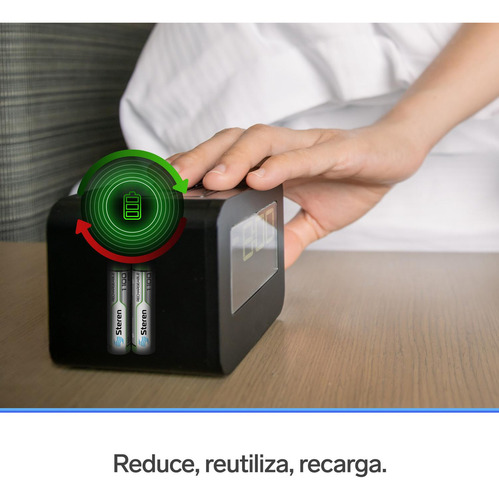 Imagen 5 de 5 de Paquete De 4 Pilas Recargables De Alta Capacidad Aaa Nimh