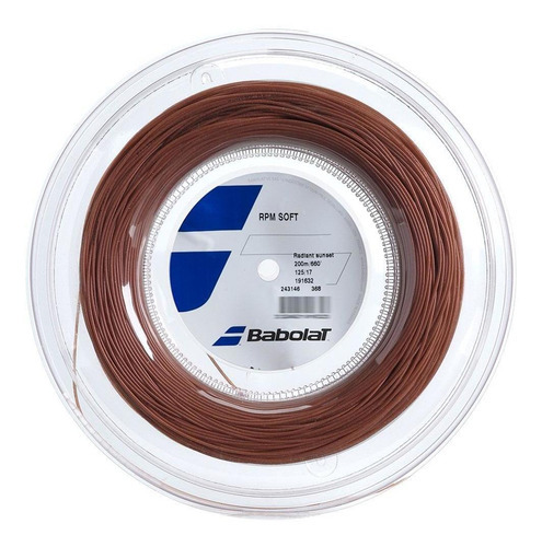 Cuerda enrollable Babolat Rpm Soft de 17 l, 1,25 mm, color beige, con 200 metros