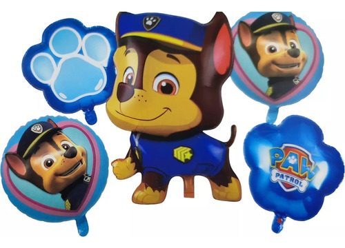 Globos  Paw Patrol Globos Metalizados Pack 5 Unidades 