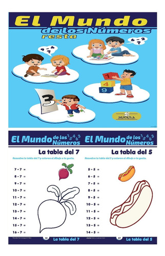 Cartilla Sopena El Mundo De Los Números Resta - 50 Unidades