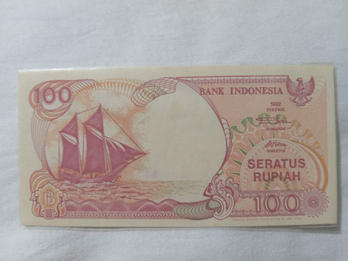 Billete De Indonesia 100 Rupias  Del Año 1992