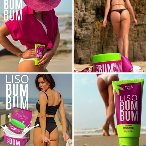 Liso Bumbum Esfoliante E Hidratante Sem Celulite E Estrias