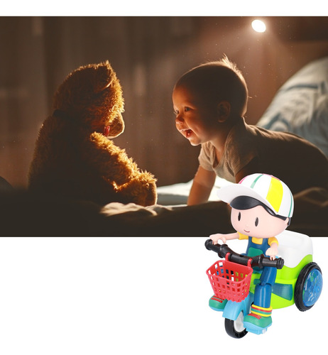 Triciclo, Luz, Sonido, Acrobacia Eléctrica, Para Niños, 360°