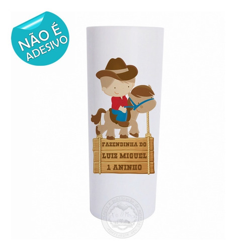 Imagem 2 de 3 de 20 Copos Long Drink Personalizado 320ml Fazendinha