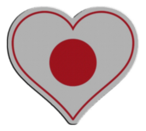 Parche Bandera Corazon Japon