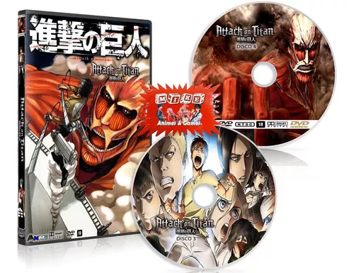 Box Dvd Ataque Dos Titans Dublado Shingeki Temp 1 2 3 Hd