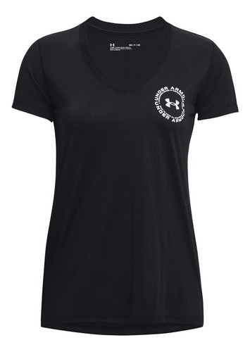 Camiseta Under Armour Tech Solid Lc Crest Mujer-negro