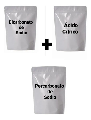 Kit Percarbonato 4kg , Bicarbonato 1kg, Ácido Cítrico 1 Kg