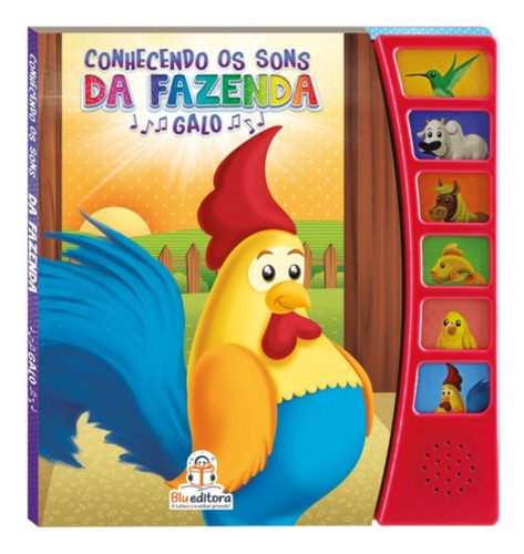 Livro Sonoro Infantil Animais Sons Musical Coleção Completa Kit 10 Un.