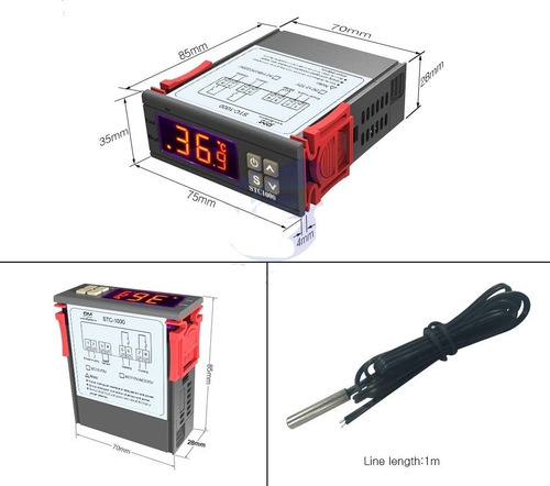 Imagen 7 de 9 de Termostato Digital Controlador De Temperatura 210-220 Ac
