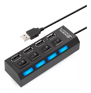 Hub Usb Multiplicador 4 Puertos Usb Luz Led Pc Notebook