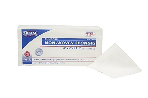 Dukal 2104 Sponge, Clinisorb, No Tejido, 4-ply, No Estéril, 