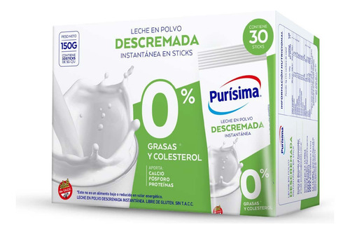 Leche En Polvo X 120 Sobres Purisima (4 Cajas)