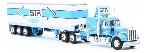 Tráiler Escala 1/64 W900a Remolque 40 North-south 60-1333 Color Azul Acero