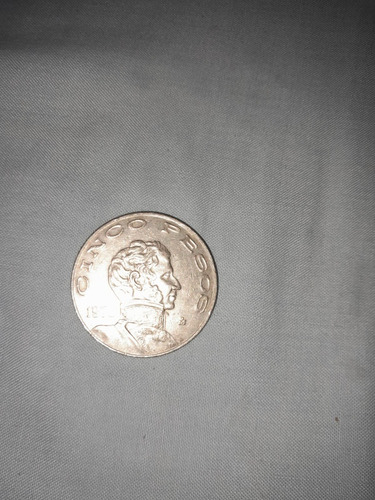Moneda De 5 Pesos Año 1976 Frase Independencia Y Libertad 