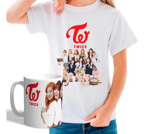 Remera Twice Combo Con Taza Plastica