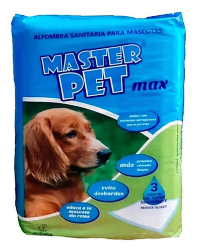 Paños Pañales Entrenamiento Perro Master Pet 90x60 Max X10