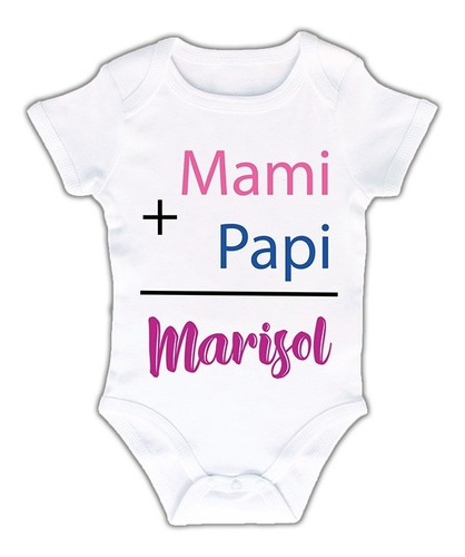 Pañalero Body Playera Niñ@s Personalizada Suma Amor Parejas