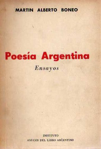 Martin Alberto Boneo - Poesia Argentina Ensayos