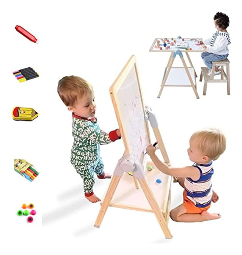 Qzmtoy Caballete Artístico Para Niños, Juego De