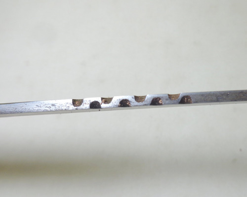Cuchillo Artesanal Ranurado Con Funda De Cuero En Rosario (Usado)
