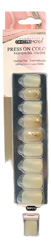 Press On Tips Autoadhesivo Cuadradas Cherimoya 30u Zh010 Zh010