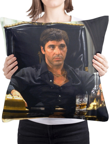 Cojin Decorativo Scarface Tony Diseño Unico Poliester Arte