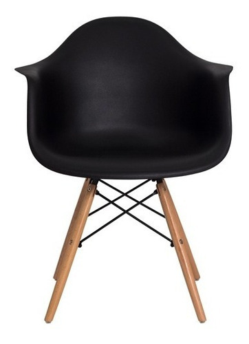 Cadeira Charles Eames Com Braço - Promocionais 12x Cor Da Estrutura Da Cadeira Preto