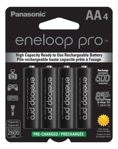 Panasonic Bk-3hcca4ba Eneloop Pro Aa Baterías Recargables De