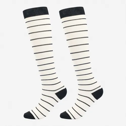 6 Pares De Rayas Presión Running Calcetines, T