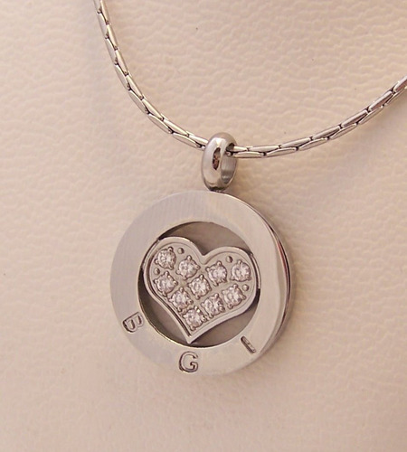 Imagen 3 de 6 de Dije Corazon Cubic Acero Quirurgico 18mm + Grabado Personali