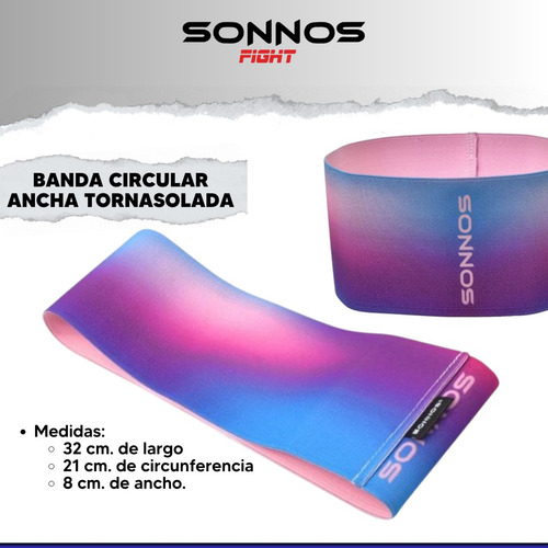 Kit 2 Mancuernas + Barra + 24 Kg. Discos Pesas Pvc Sonnos Color BANDA CIRCULAR TORNASOLADA