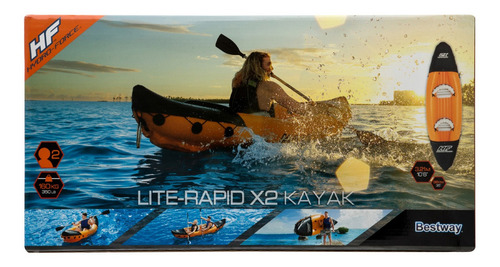 Kayak Inflable 1ó2 Plazas Bestway Lite-rapid X2 Con Un Remo