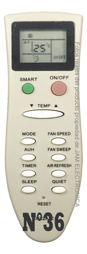 Control Remoto Para Aire Acondicionado Mk Tech Voltas Zenith