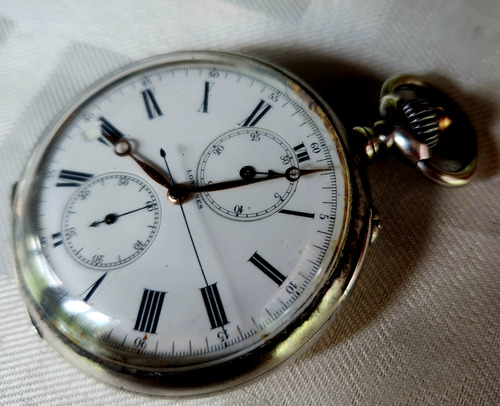Reloj De Bolsillo Antiguo Longines De Plata 900. Funcionando Plateado (Usado)