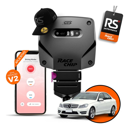 Racechip V2 Gts Mercedes C200 W204 Cgi1.8 Chip Potência+ App