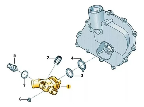 Toma De Agua Con Sensor Sellos P/ Vw Passat Golf